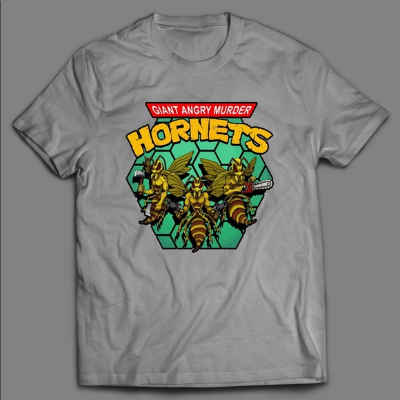 ANGRY MURDER HORNETS CARTOON PARODY QUALITY SHIRT - Picture 1 of 1